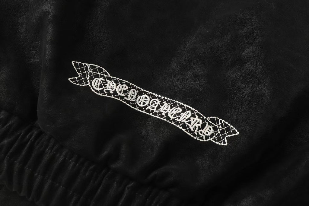 Chrome-Hearts Horseshoe Cross Jacket - Black Street Embroidered Coat 8800