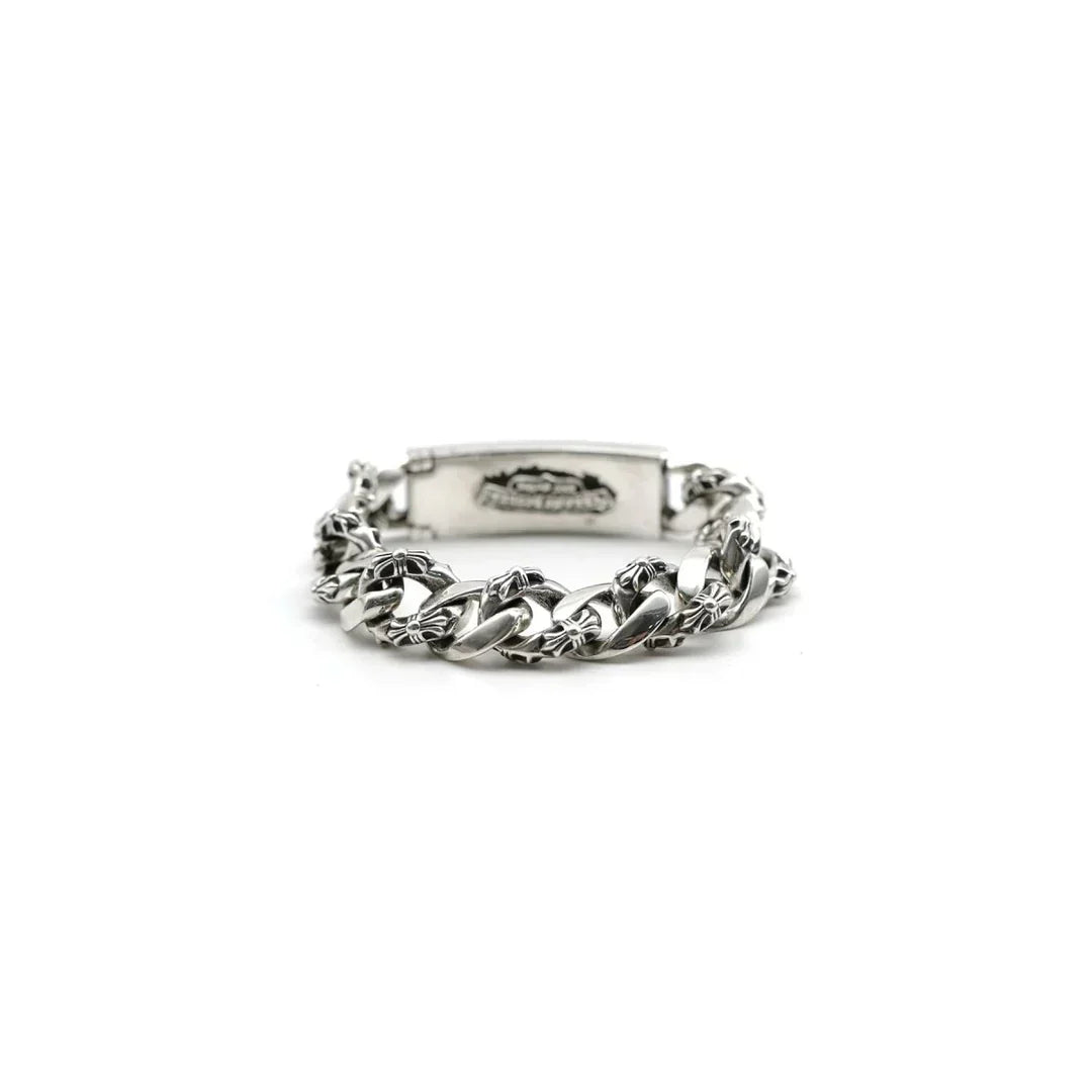 Chrome-Hearts DAGGER ID FANCY LINK CLIP BRACELET -9